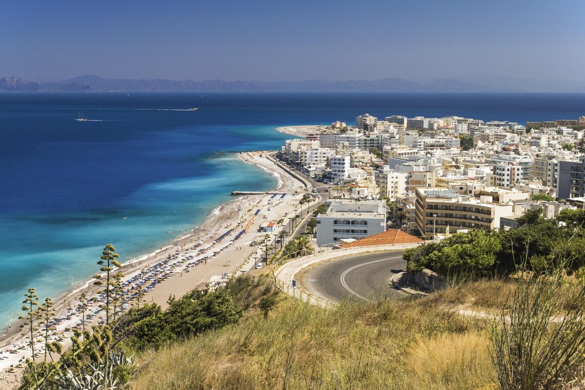 rhodos, greece, landscape, greek, island, mediterranean, european, europe, nature, history, old, sea, blue, ancient, travel, sky, structures, blue sky, beach, tourism, water, blue history