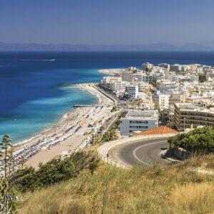 rhodos, greece, landscape, greek, island, mediterranean, european, europe, nature, history, old, sea, blue, ancient, travel, sky, structures, blue sky, beach, tourism, water, blue history
