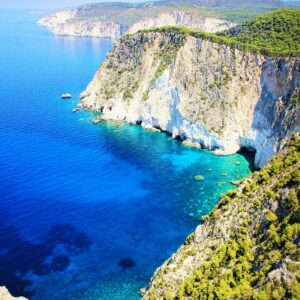 zakynthos, greece, sea, coast, island, vacations, rock, mizithres, nature, outlook, water, blue