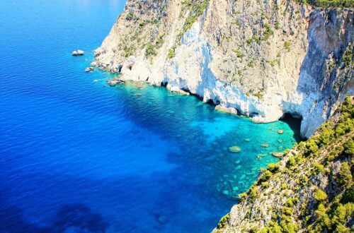 zakynthos, greece, sea, coast, island, vacations, rock, mizithres, nature, outlook, water, blue