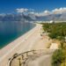 Stunning view of Antalya's coastline with Taurus Mountains in the background. Perfect for travel and nature lovers.